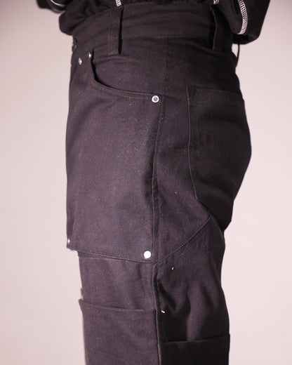 MILITARY RAVEN UTILITY PANTS - JET BLACK