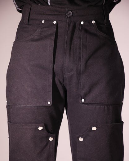 MILITARY RAVEN UTILITY PANTS - JET BLACK