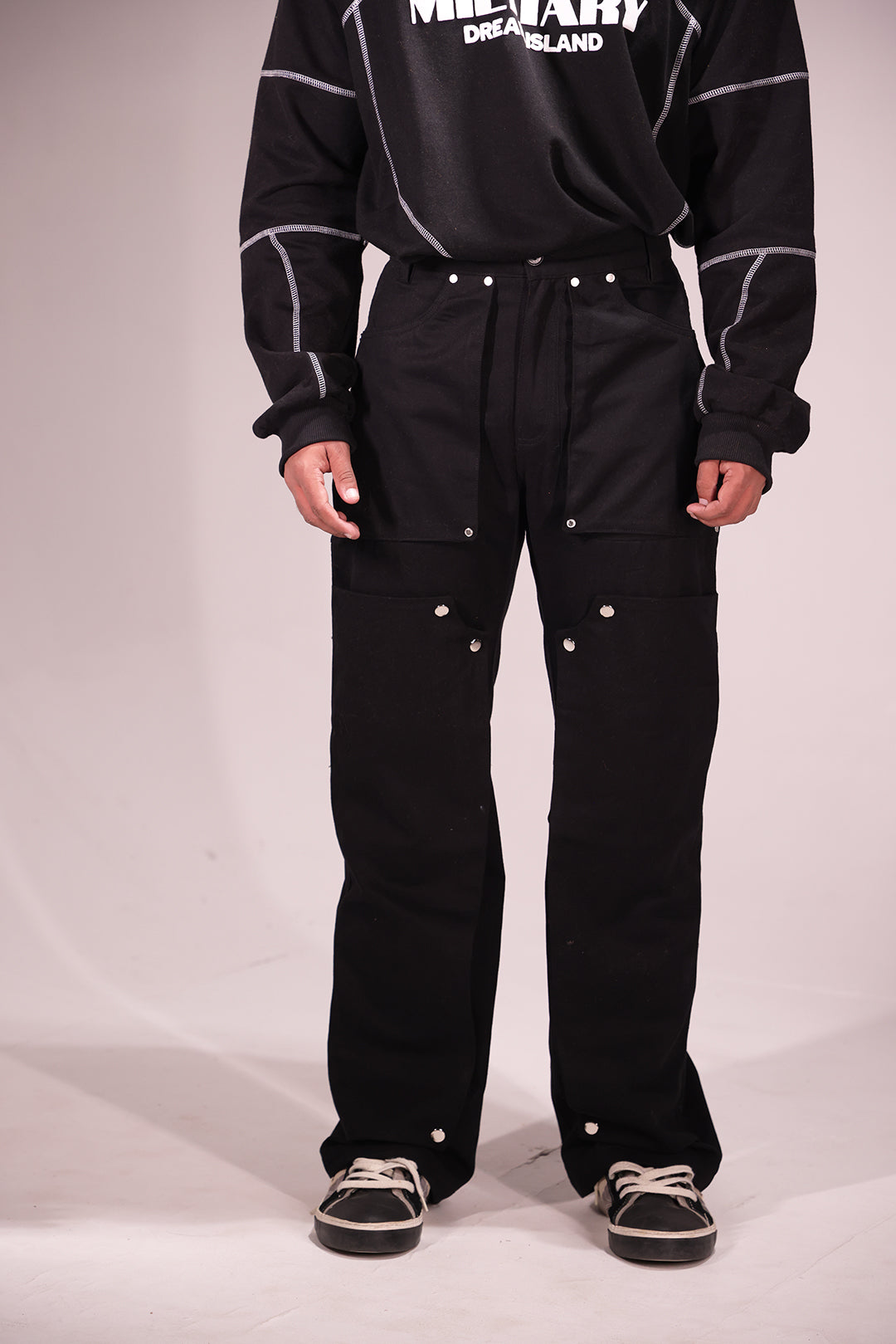 MILITARY RAVEN UTILITY PANTS - JET BLACK