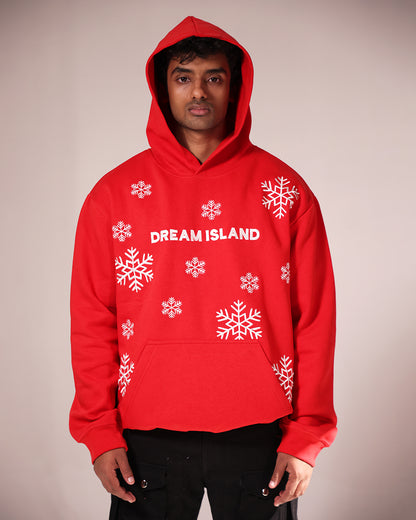 SNOWFALL HOODIE - TART RED