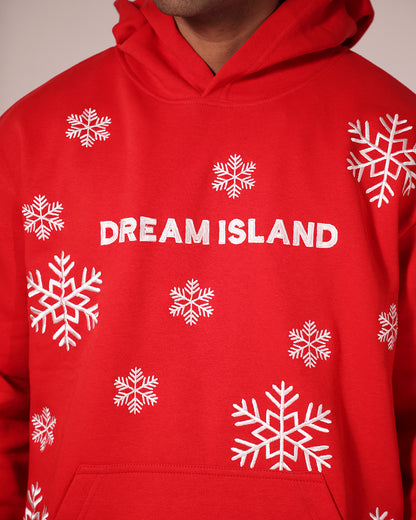 SNOWFALL HOODIE - TART RED