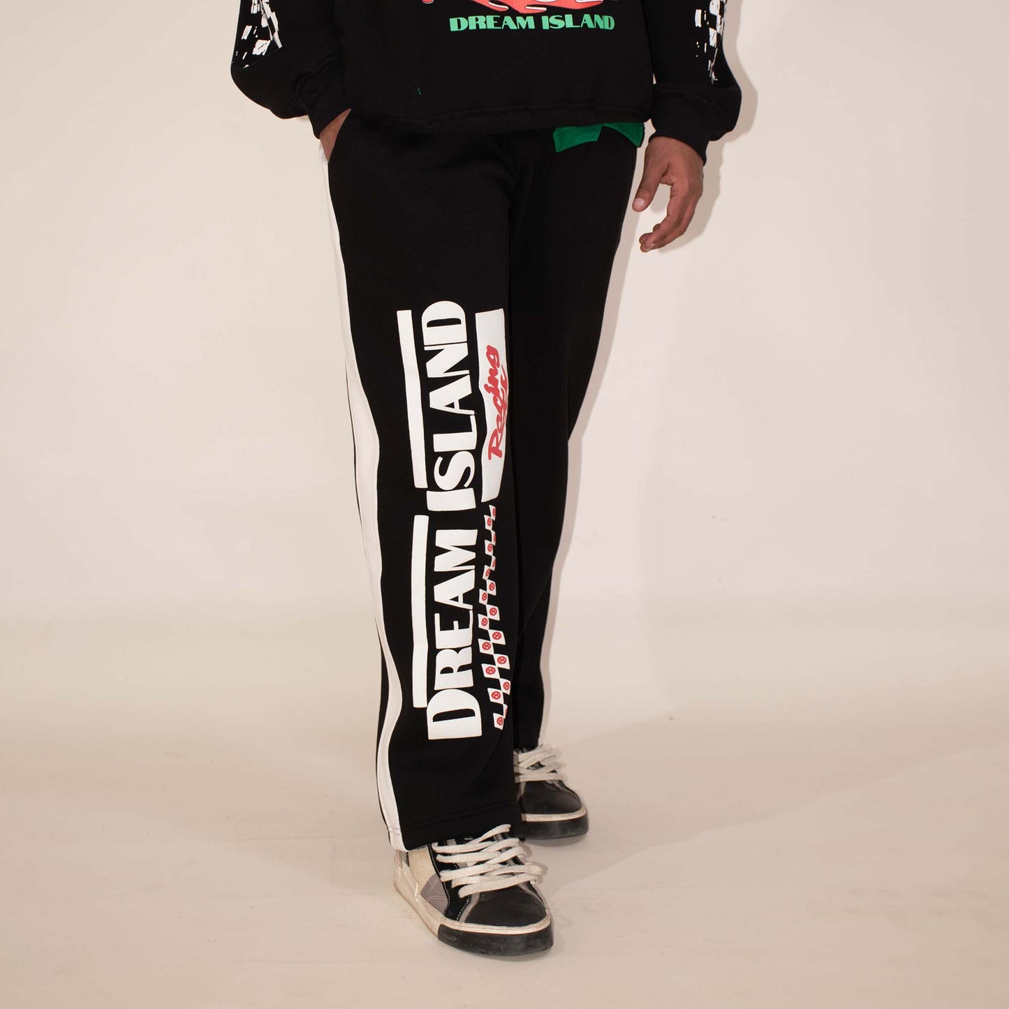 RACING SWEATPANTS - JET BLACK