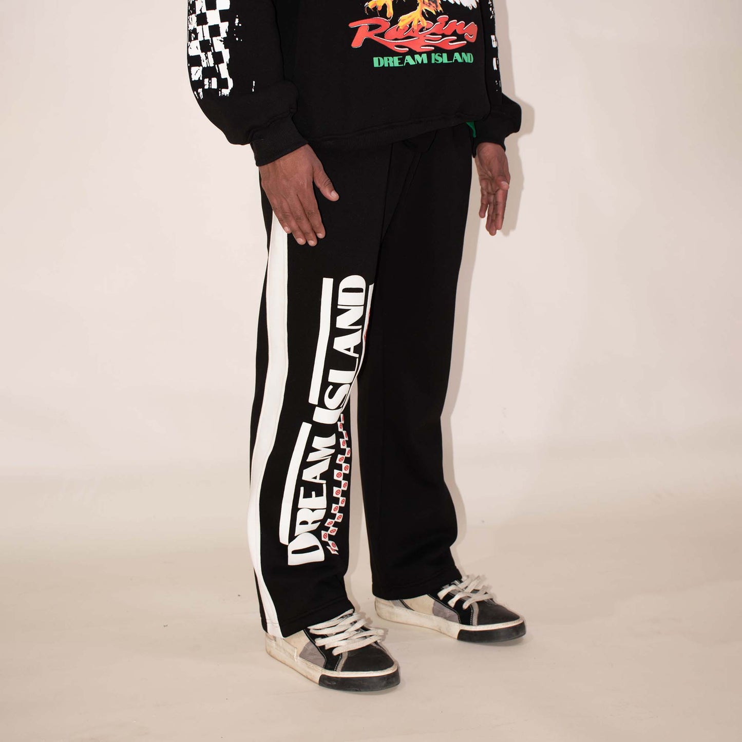 RACING SWEATPANTS - JET BLACK