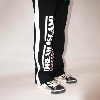 RACING SWEATPANTS - JET BLACK