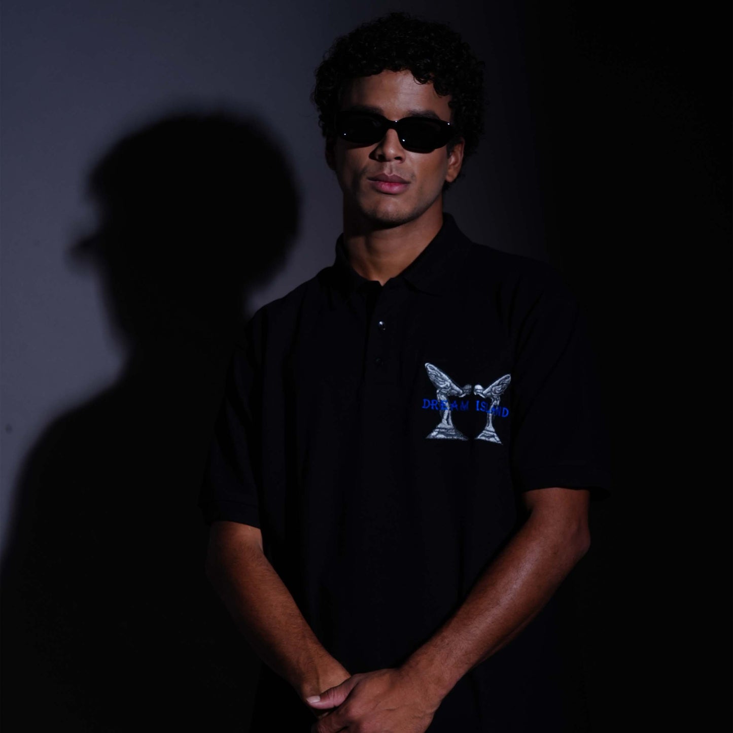 SPIRIT OF THE DRAGON POLO T-SHIRT - JET BLACK