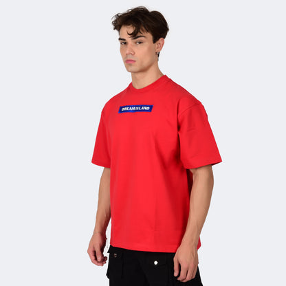 PEACOCK T-SHIRT - RED