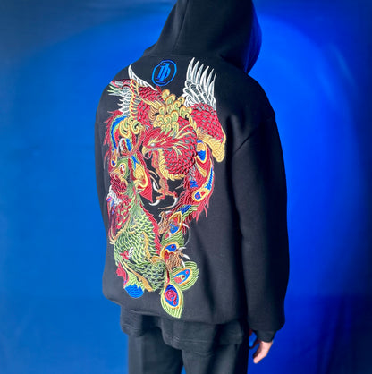 PHOENIX CLASH HOODIE - BLACK