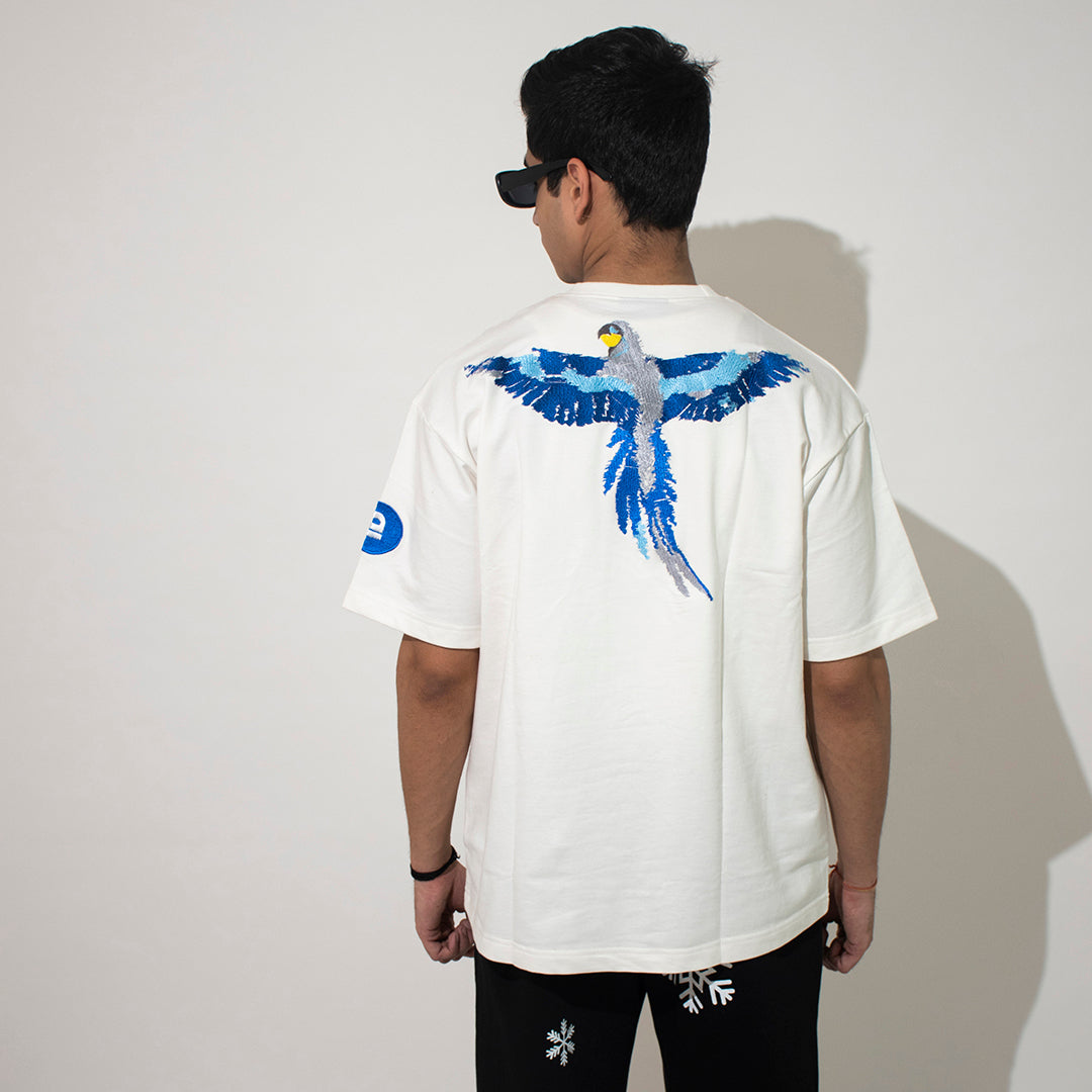 Bluejay T-shirt in Vintage White