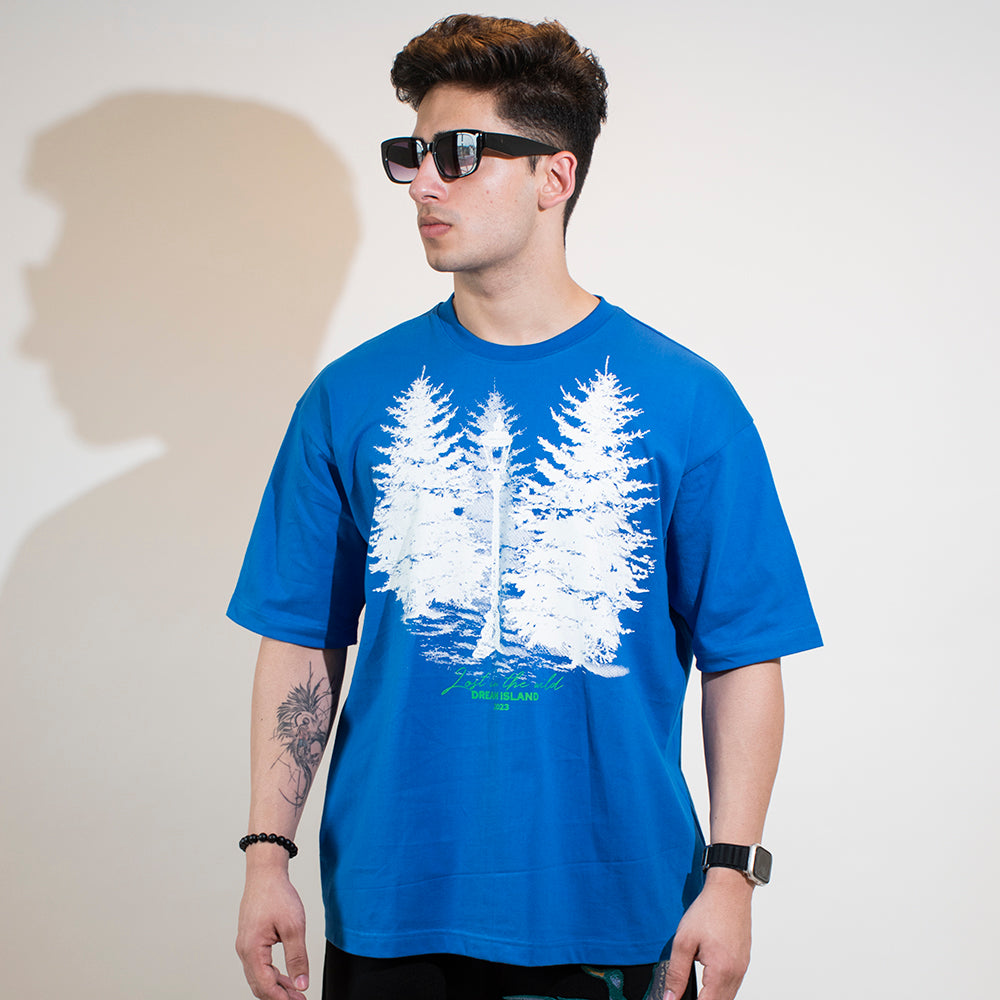 Lost in the wild T-shirt - Cobalt blue