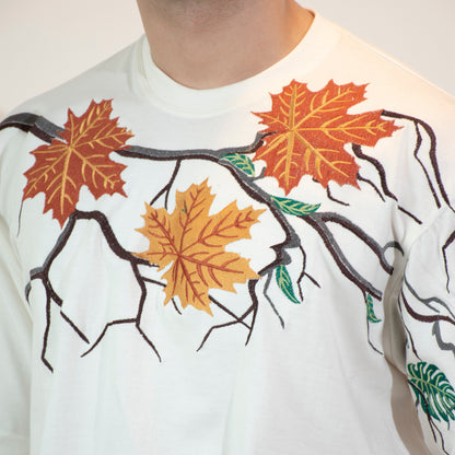 MAPLE LEAF T-SHIRT - VINTAGE WHITE