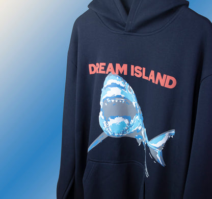 Twilight zone shark Hoodie in Navy blue