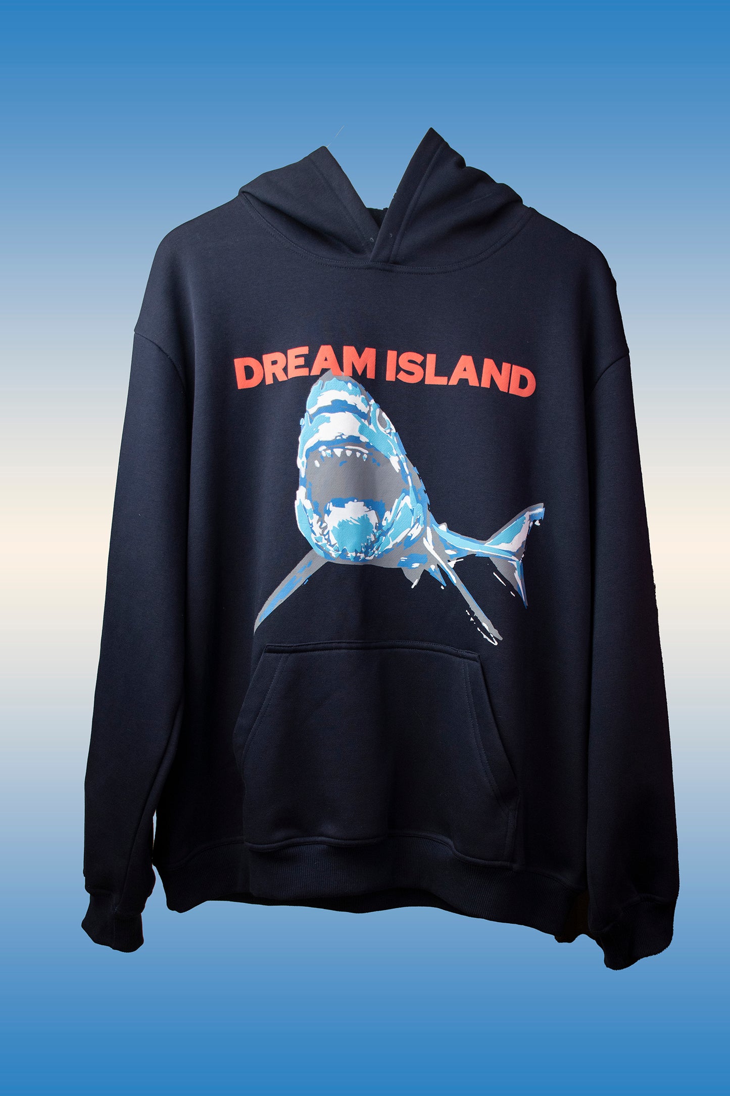 Twilight zone shark Hoodie in Navy blue